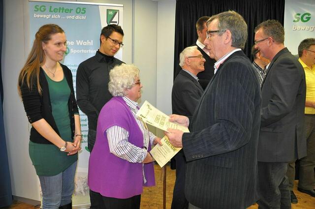 Glückwünsche für 25 Jahre Vereinszugehörigkeit