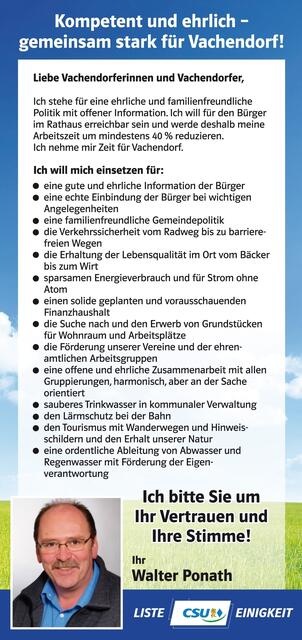 Ponath und seine Kandidaten wollen anpacken. Gestalten! Nicht nur reparieren und verwalten!