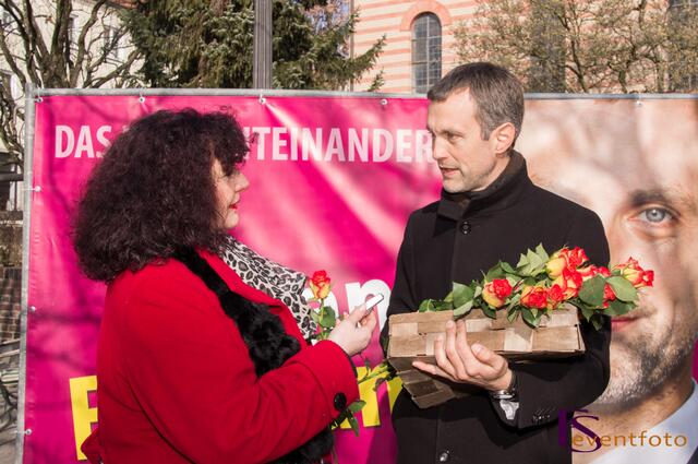 Endspurt im kommunalen Friedberg Wahlkampf 2014 - myheimat-Reporterin Sabina Scherer im Gespräch mit Roland Eichmann