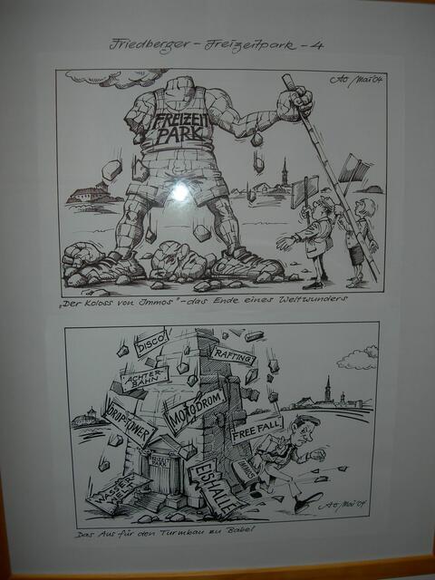 Karikatur zum Freizeitpark