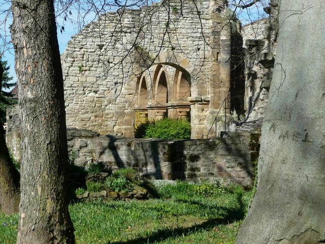 Blick auf die Memlebener Klosterruine
