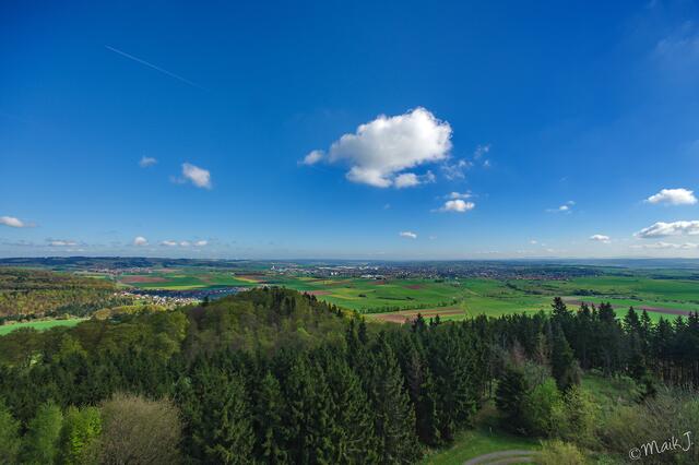 Blick auf Korbach, Lengefeld und Lelbach