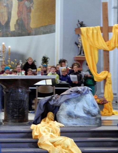 Der Kinderchor übt schon etwas