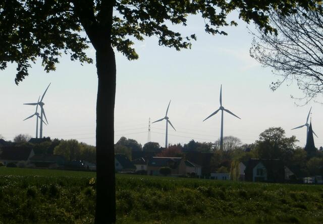 Bereits heute lebt Bledeln im Schatten von Hochspannungsmasten und Windrädern.