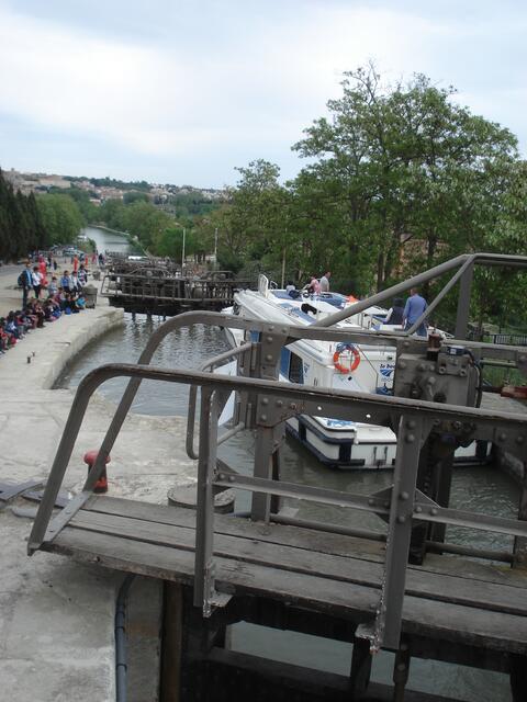 Neun(!)stufige Schleuse bei Béziers - von oben