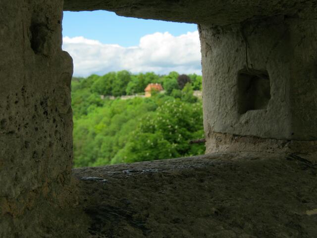 Blick durch eine Scharte