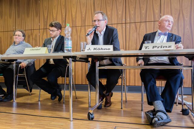 von links nach rechts: Gerhard Apportin, Johannes Dorndorf, Jürgen Köhne, Thomas Prinz