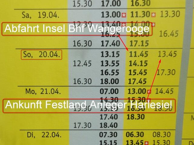 DB Fahrplan für die Heimreise