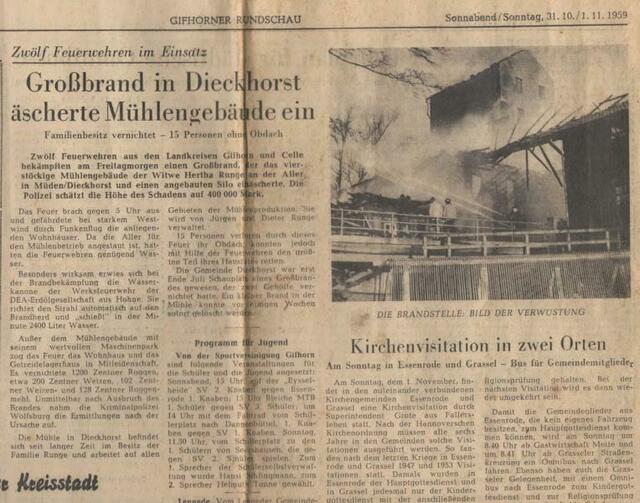 Der Brand in der Girhorner Rundschau