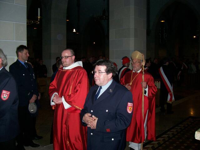Erzabt Wolfgang Öxler mit Br. Kornelius Wagner und Franz Bauer.