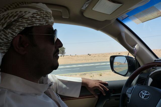 Unser Fahrer Jassr Al Asadi hat uns wieder gut heimgebracht