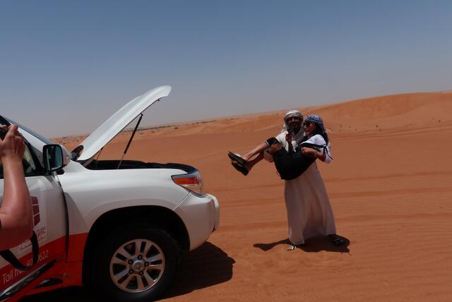 Kurzer Fotostopp -- gefühlte Temperatur des Sandes 60 °