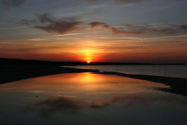 Sonnenuntergang am Strand von Prerow, 29.4.
