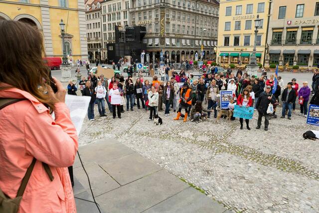 Rund 200 Demonstranten demonstrierten wie hier in München | Foto: Norbert Zawe