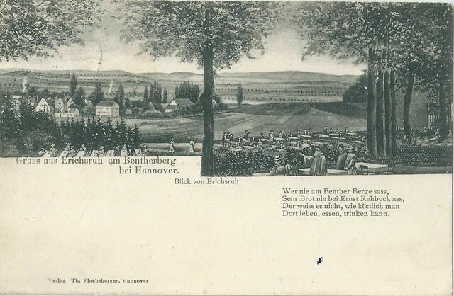 Auf dieser Ansicht, um 1905, ist die große Außen-Bewirtschaftung zu sehen.