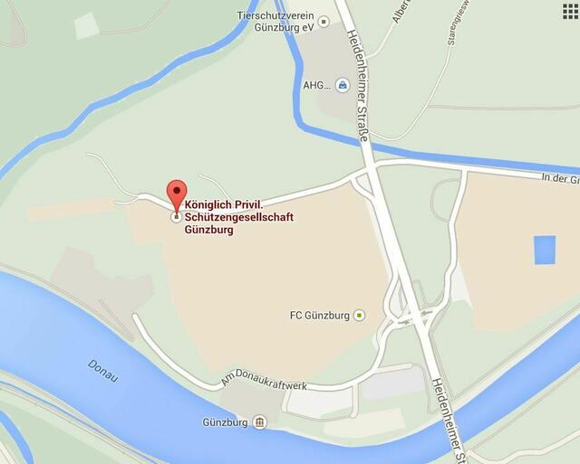 .. so findet man zum Günzburger Schützenhaus | Foto: Map-Auschnitt