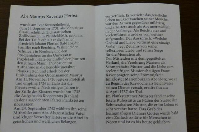 Info zu Abt Maurus