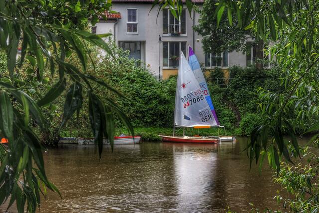 Marburger Hafenfest - Die Flotte liegt wegen Regenwetter noch vor Anker. | Foto: KDH / SDS Marburg