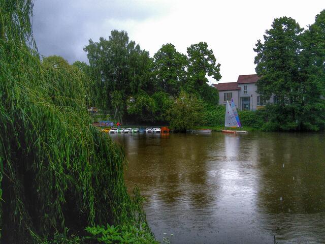Marburger Hafenfest - Die Flotte liegt wegen Regenwetter noch vor Anker. | Foto: KDH / SDS Marburg