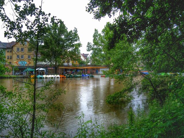 Marburger Hafenfest - Die Flotte liegt wegen Regenwetter noch vor Anker. | Foto: KDH / SDS Marburg
