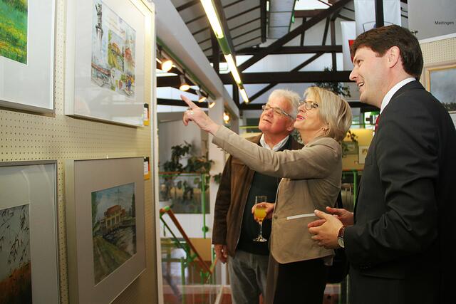 am Samstag auf der Vernissage der Hobbykünstler Meitingen