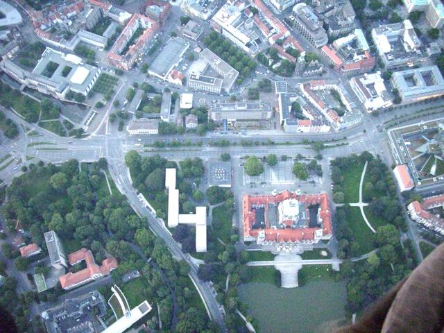 Das neue Rathaus von oben