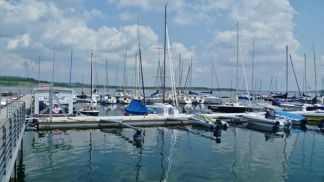 Der Hafen Marina Mücheln am Geiseltalsees - am 2.6.2014 !