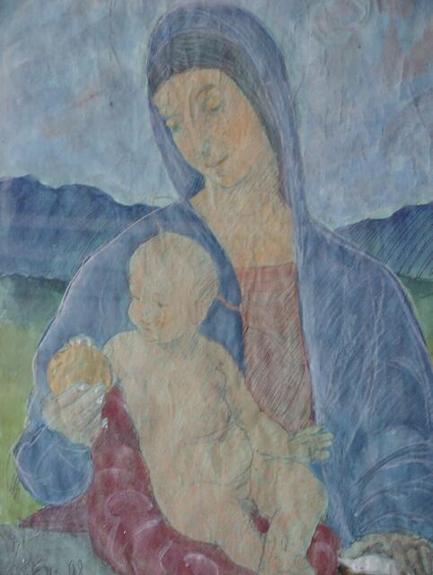 Für den Ökumenischen Gottesdienst im ev. Seniorenheim, Aquarell, geramt 50x70 cm, als Spende