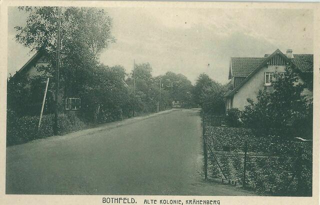 ....und vor ca. 85 Jahren (rechte Seite). Alt-Siedler werden sich noch an das Lebensmittelgeschäft Köhne (vorher: Busse)  erinnern können.