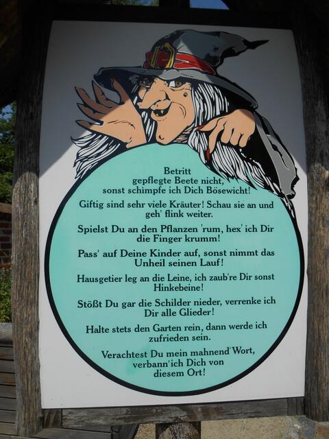 Hinweistafel.