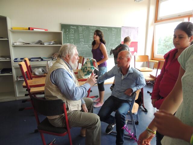 Auch Lehrer lernen von Menschen mit Diabetes, hier Herr Ulrich Gürtler im Gespräch.