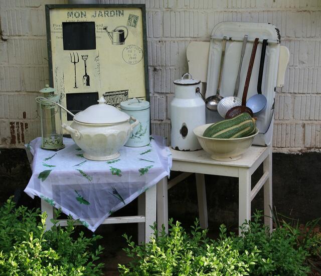 Der ganze Garten war bezaubernd geschmückt!
