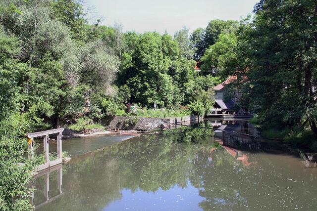die Ilm oberhalb der Mühle
