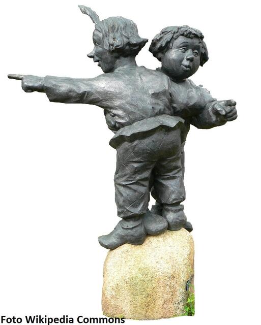 Max und Moritz Skulpturen sind Seesen aufgestellt. Sie sind wohl die bekanntesten Figuren von Wilhelm Busch.