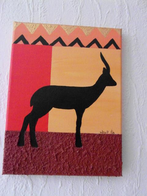 Malerei auf erhöhter Leinwand