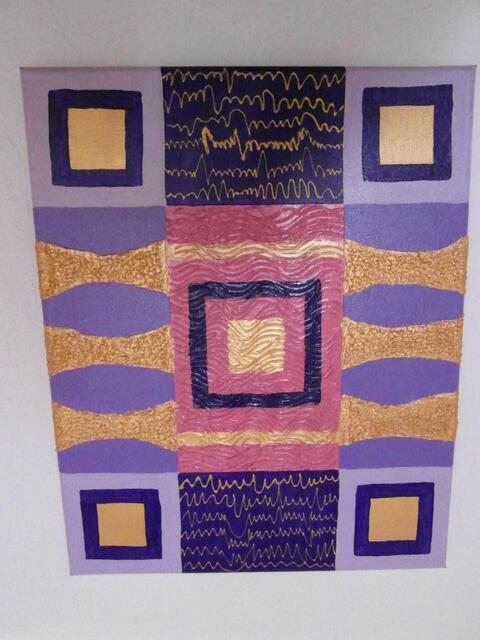 Malerei auf erhöhter Leinwand