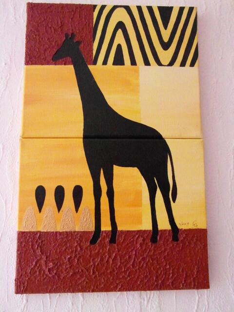 Malerei auf erhöhter Leinwand