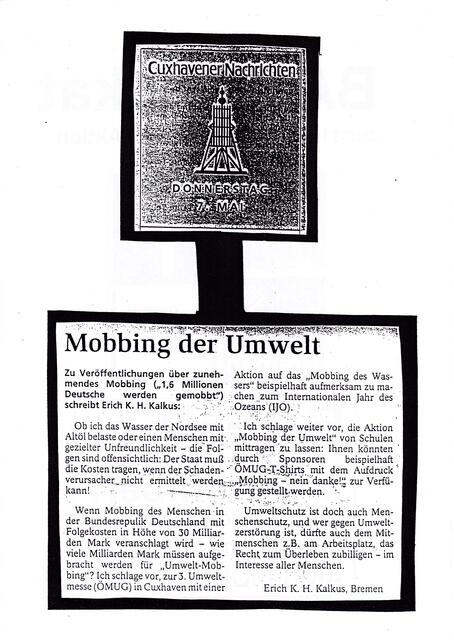 Mobbing der Umwelt
