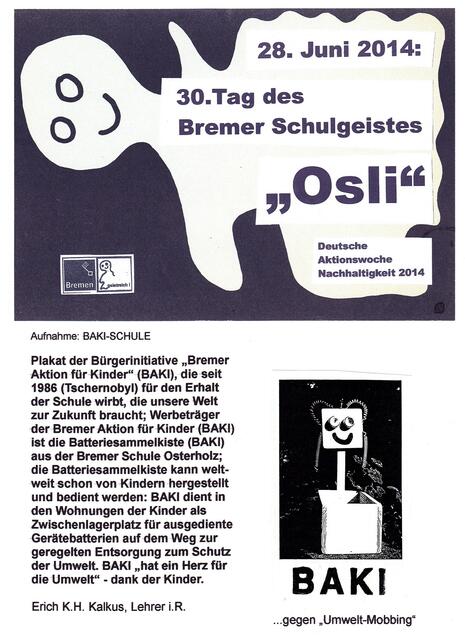 BAKI-Plakat und Text zum 28. Juni 2014