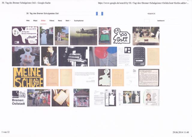 29. Juni 2014, 11.40 Uhr, GOOGLE/Bilder, Seite 1 von 12: "30. Tag des Bremer Schulgeistes Osli" | Foto: GOOGLE