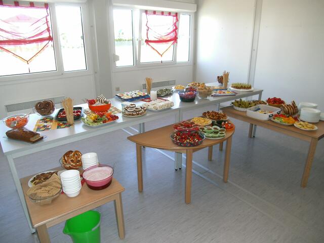 Ein leckeres Fitnessbuffet wartete auf alle Kinder.