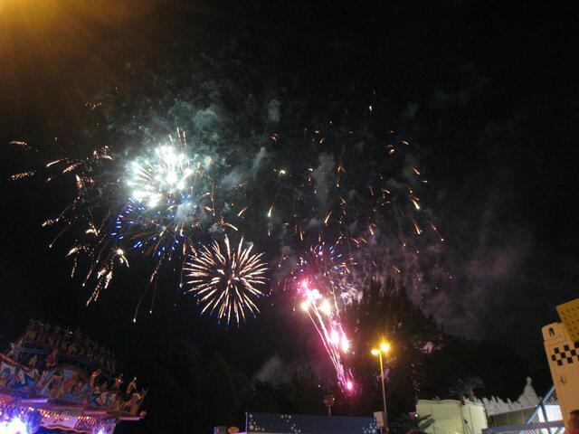 Nach dem Feuerwerk ging es nach Hause.