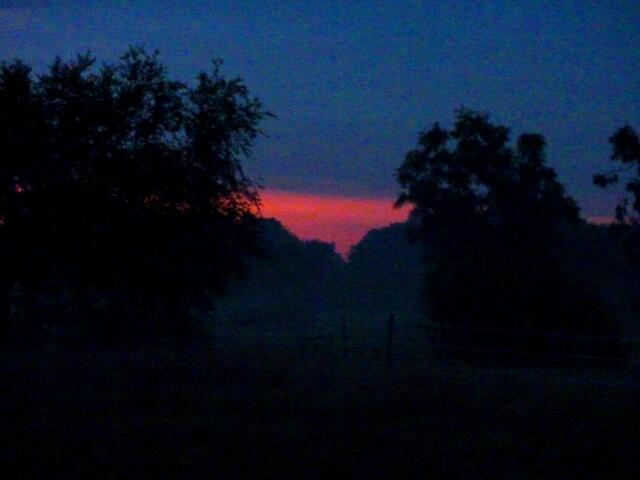Der Himmel kurz vor 23.00 Uhr