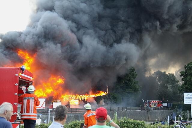 Vom Schlauchwagen werden B Längen verlegt