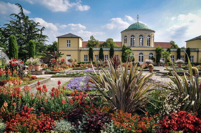Blick in den sommerlichen Berggarten