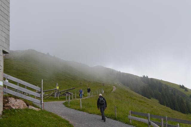 Aufstieg ins Nebelreich.