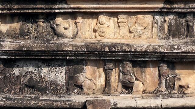 Detail der Tempelwand