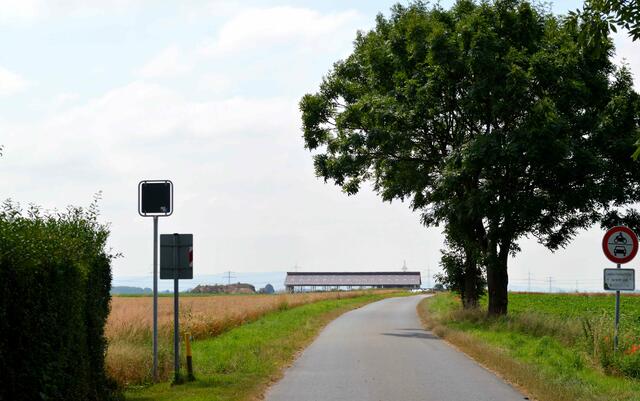 Fährt man den Wirtschaftsweg mit dem Rad in Richtung Ruthe, dann sieht  man ihn schon von weiten.