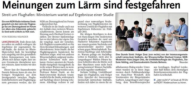 Nordhannoversche Zeitung 24.07.2014