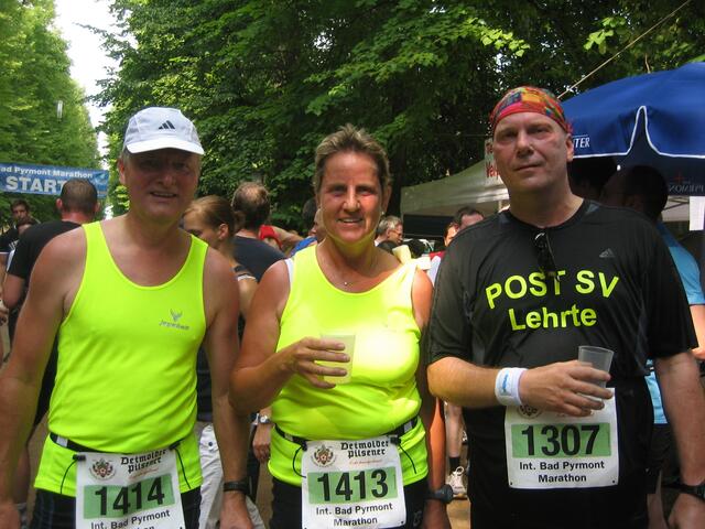 Post SV Lehrte: Jürgen Walter, Birgit Walter und Reiner Beck im Ziel